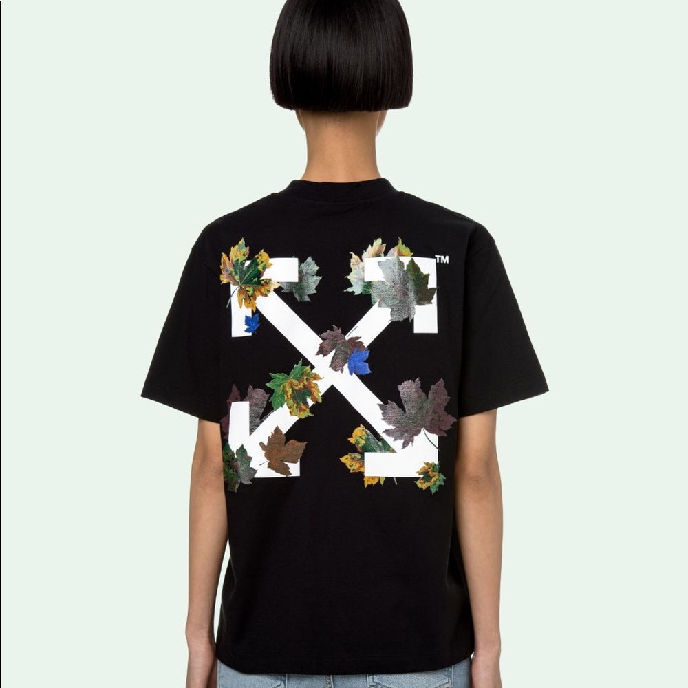 OFF-WHITE LEAVES ARROW T-SHIRT (XS)